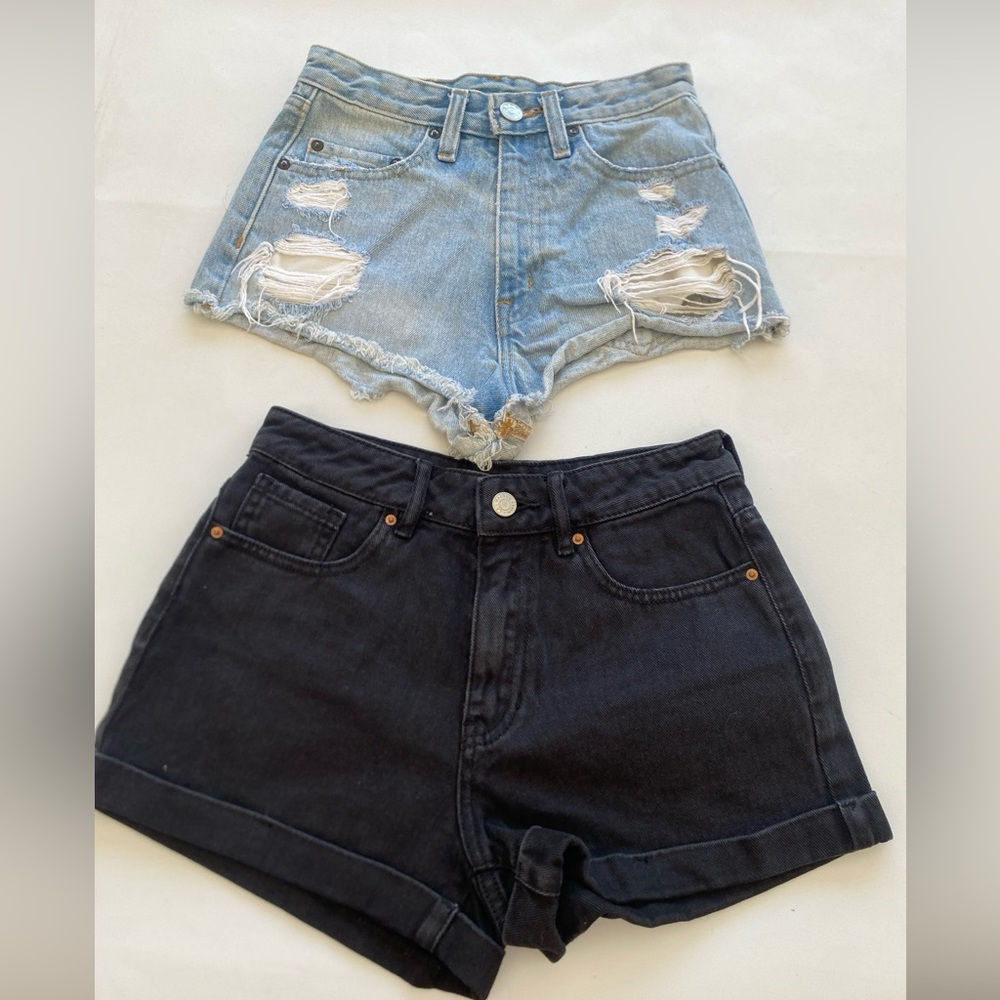 BDG & PACSUN two pairs of denim shorts Size 24 inch waist